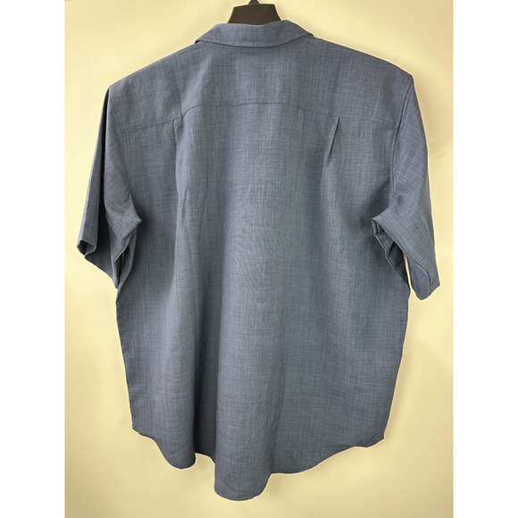 NWT Orvis Cross Hatch Short Sleeve Button Up Tech Shirt UPF Blue Men's Size XXL - Picture 6 of 11